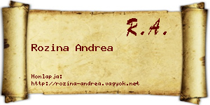 Rozina Andrea névjegykártya